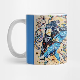 Jiu-Jitsu Blue -BJJ- Original Painting -  Art By Kim Dean Mug